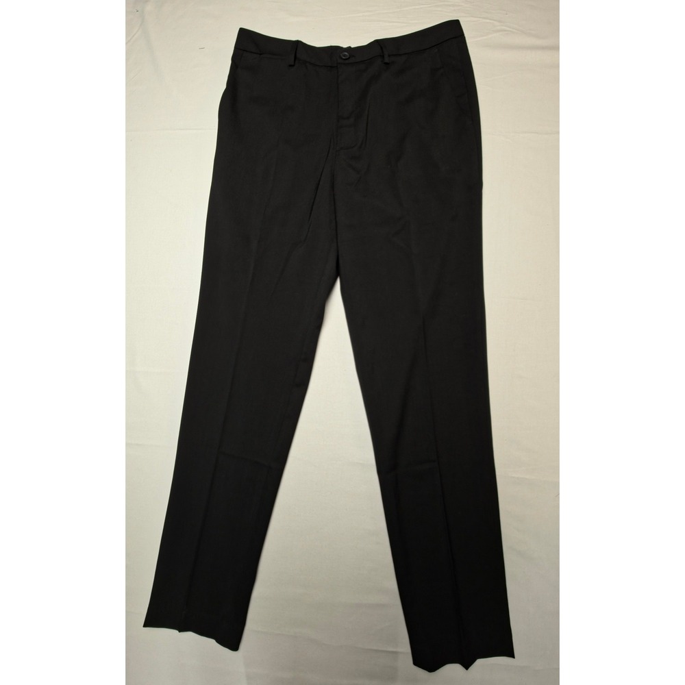 Nova Men Dress Pants Mens 32 Black Straight Leg Polished Business Casual Trouser